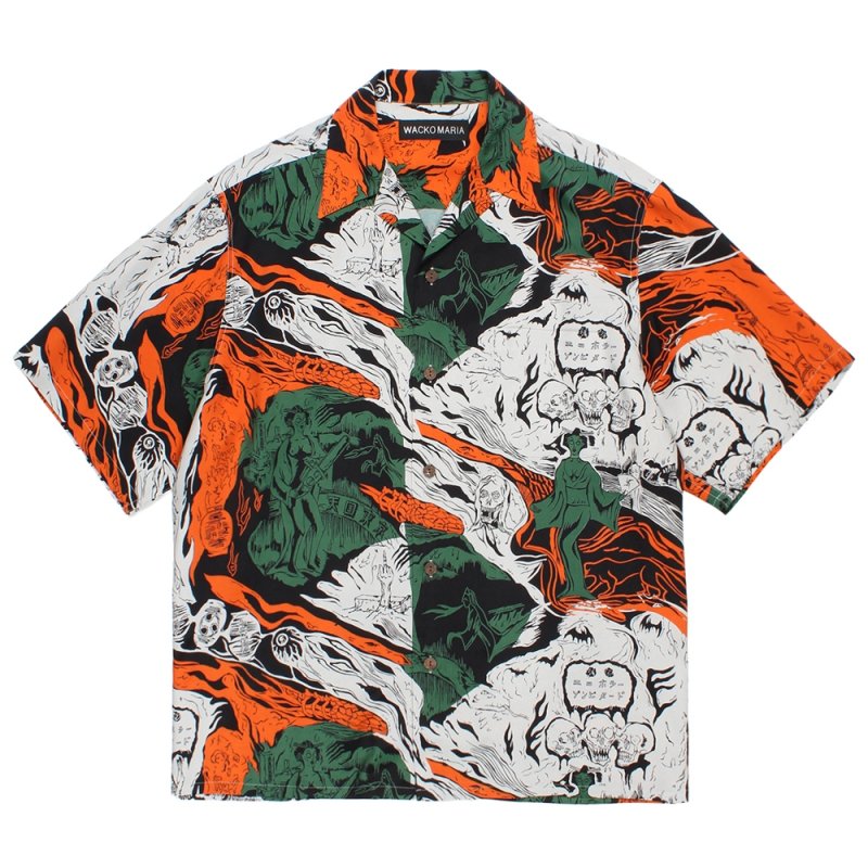 画像1: WACKO MARIA/HAWAIIAN SHIRT（GRAY）［ハワイアンシャツ-26春夏］
