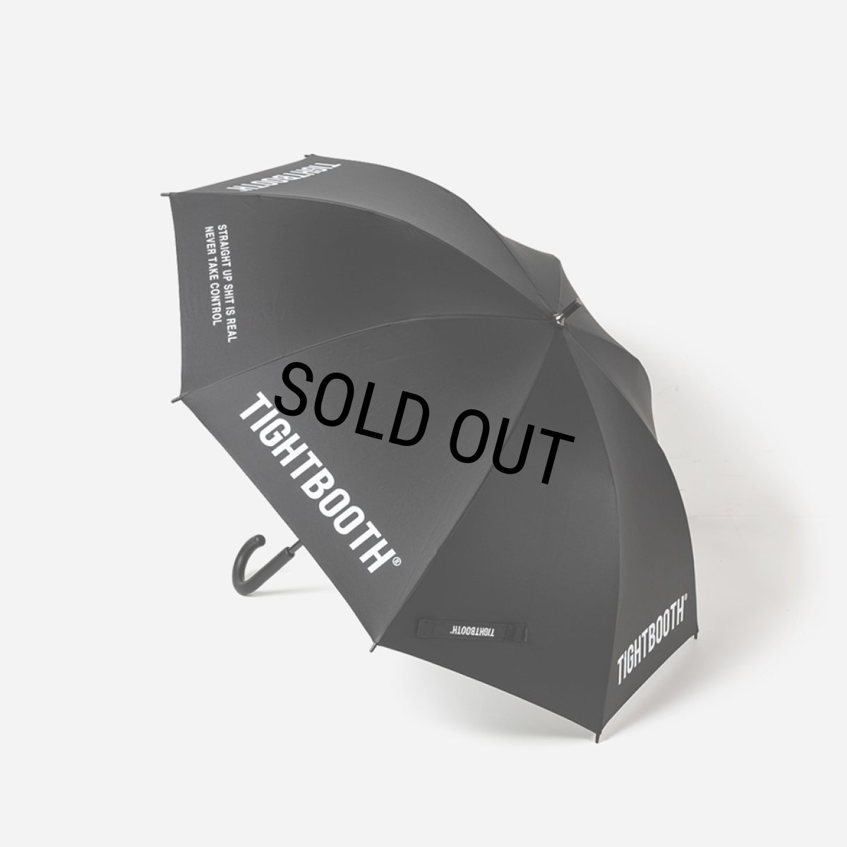 画像2: TIGHTBOOTH/LABEL LOGO UMBRELLA（Black）［アンブレラ-26春夏］ (2)