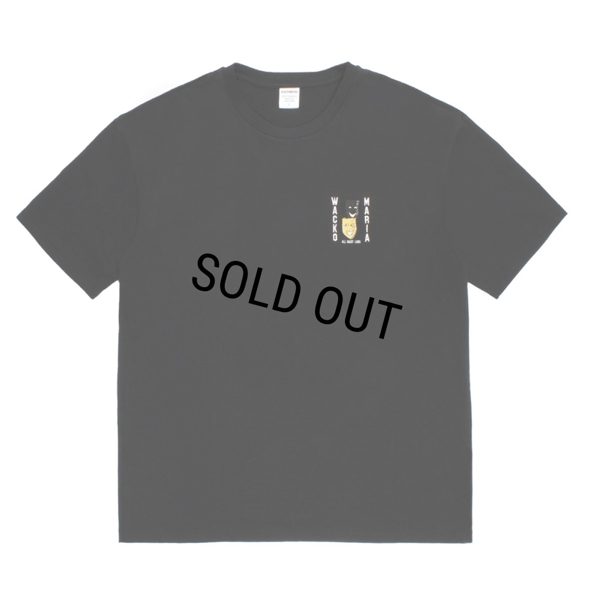 画像1: WACKO MARIA/WASHED HEAVY WEIGHT T-SHIRT（BLACK）［刺繍T-26春夏］ (1)
