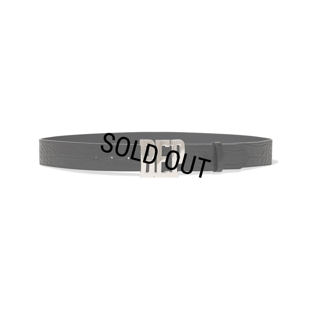 画像1: BlackEyePatch/CROCODILE LETTERS BELT（BLACK） (1)