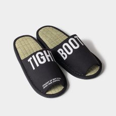 画像2: TIGHTBOOTH/BIG LABEL ROOM SANDAL（Black）［ルームサンダル-26春夏］ (2)