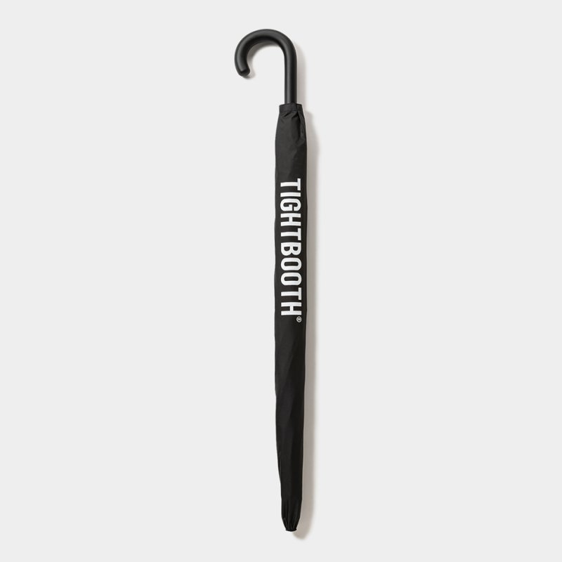 画像1: TIGHTBOOTH/LABEL LOGO UMBRELLA（Black）［アンブレラ-26春夏］