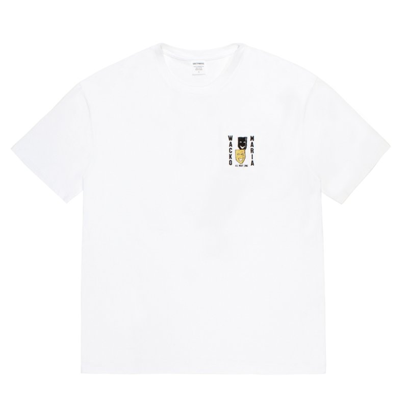画像1: WACKO MARIA/WASHED HEAVY WEIGHT T-SHIRT（WHITE）［刺繍T-26春夏］