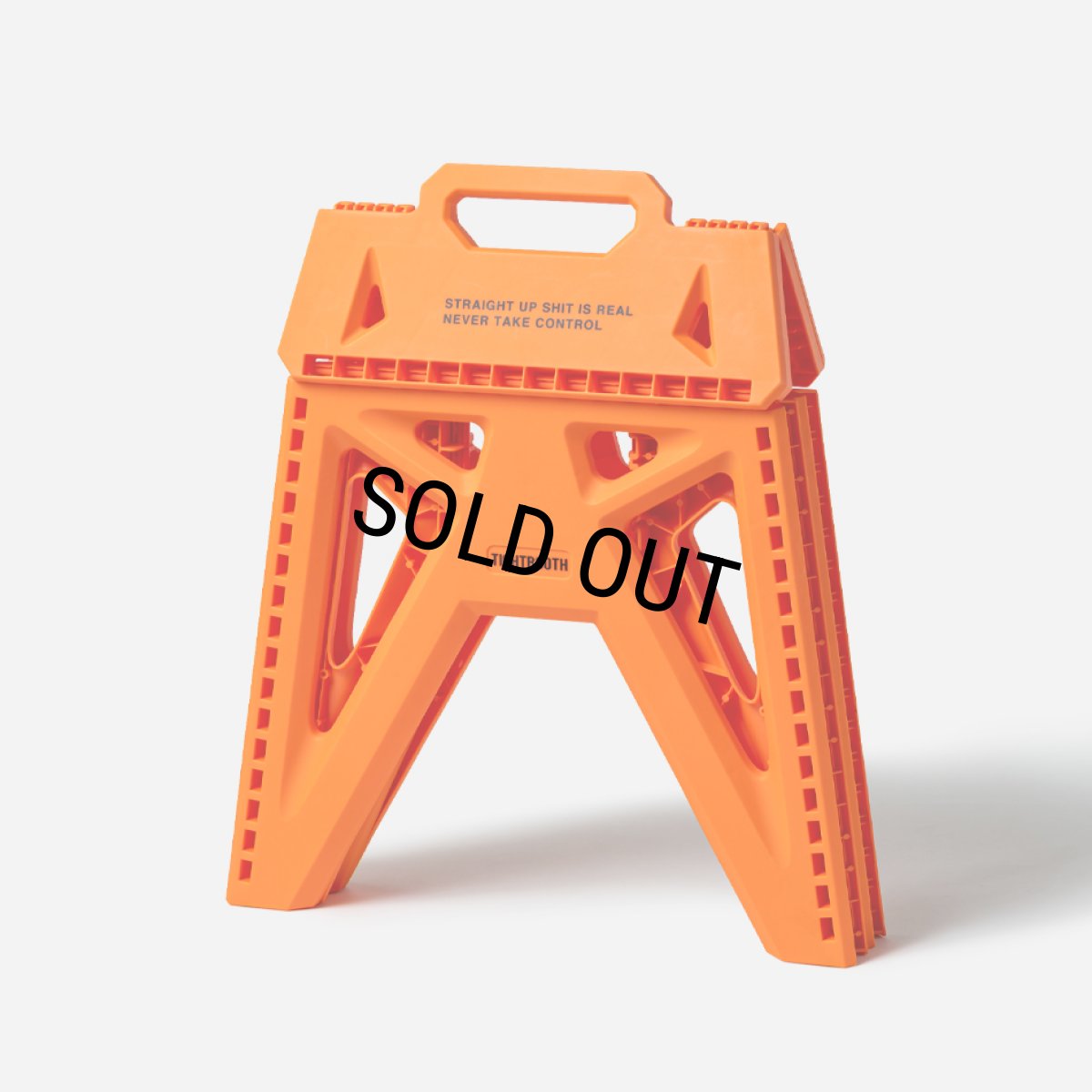 画像4: TIGHTBOOTH/LABEL LOGO FOLDING STOOL（Orange）［フォールディングスツール-26春夏］ (4)
