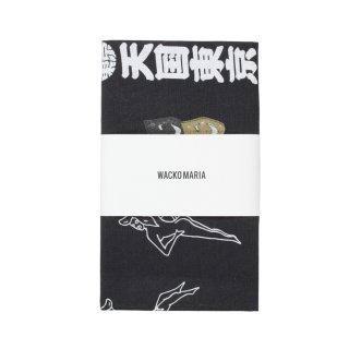 WACKOMARIA 水野染工場 / 手ぬぐい (TYPE-1) WACKO MARIA/水野染工場 / 手ぬぐい（BLACK）［手ぬぐい-26春夏］ - JONAS