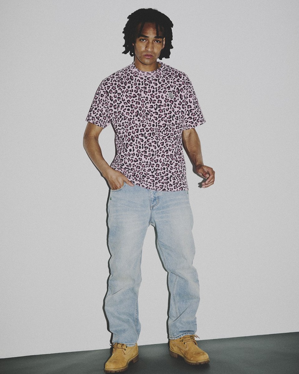 画像4: BlackEyePatch/LEOPARD PATTERNED SMALL OG TEE（PINK） (4)