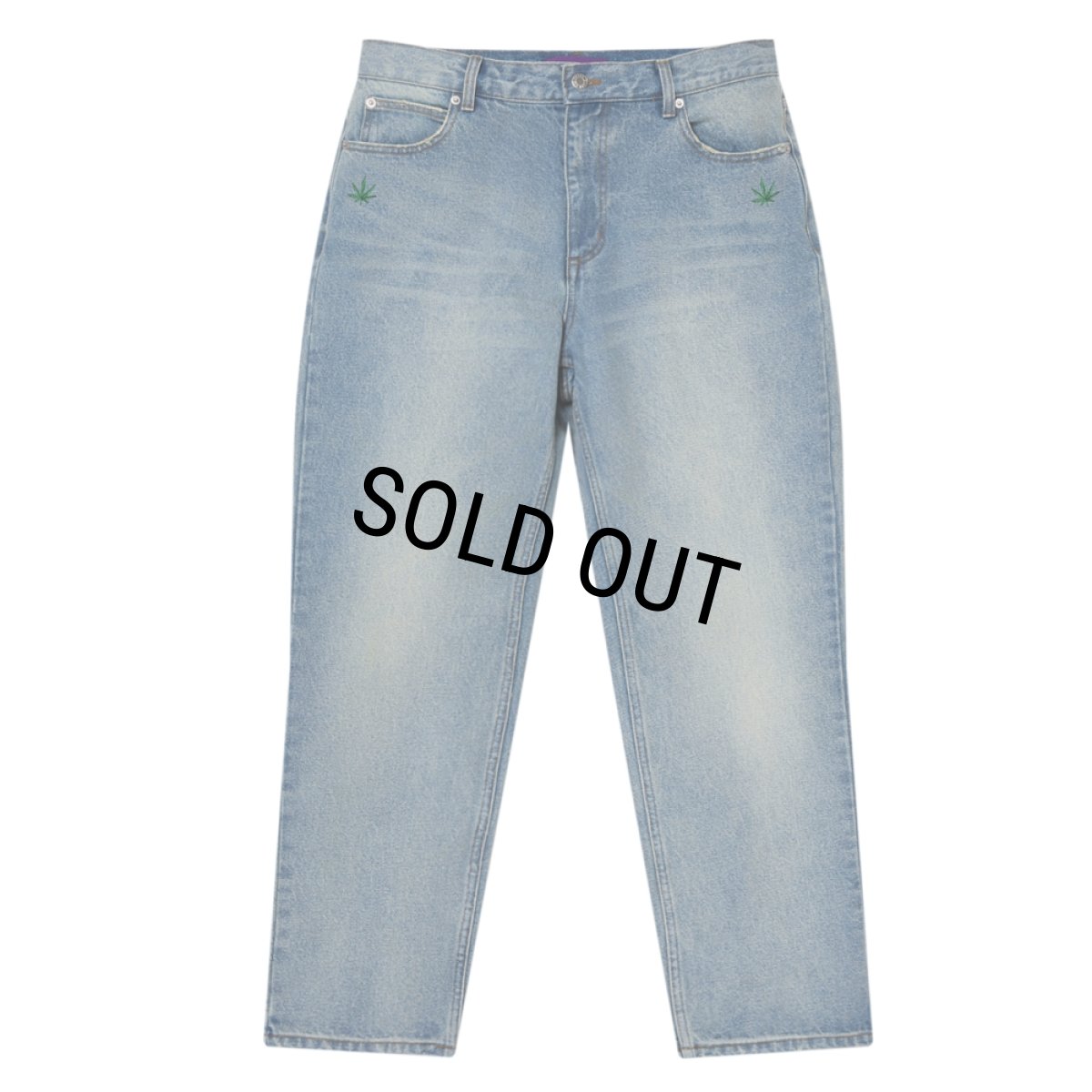 画像2: BlackEyePatch/WEED ICON BAGGY JEANS（INDIGO） (2)