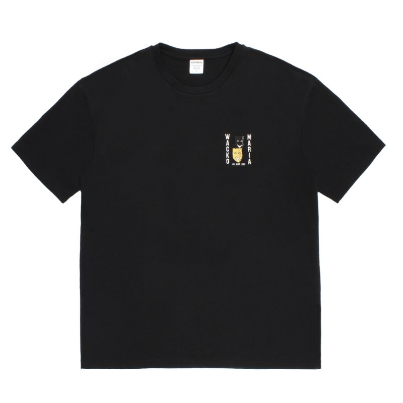 画像1: WACKO MARIA/WASHED HEAVY WEIGHT T-SHIRT（BLACK）［刺繍T-26春夏］