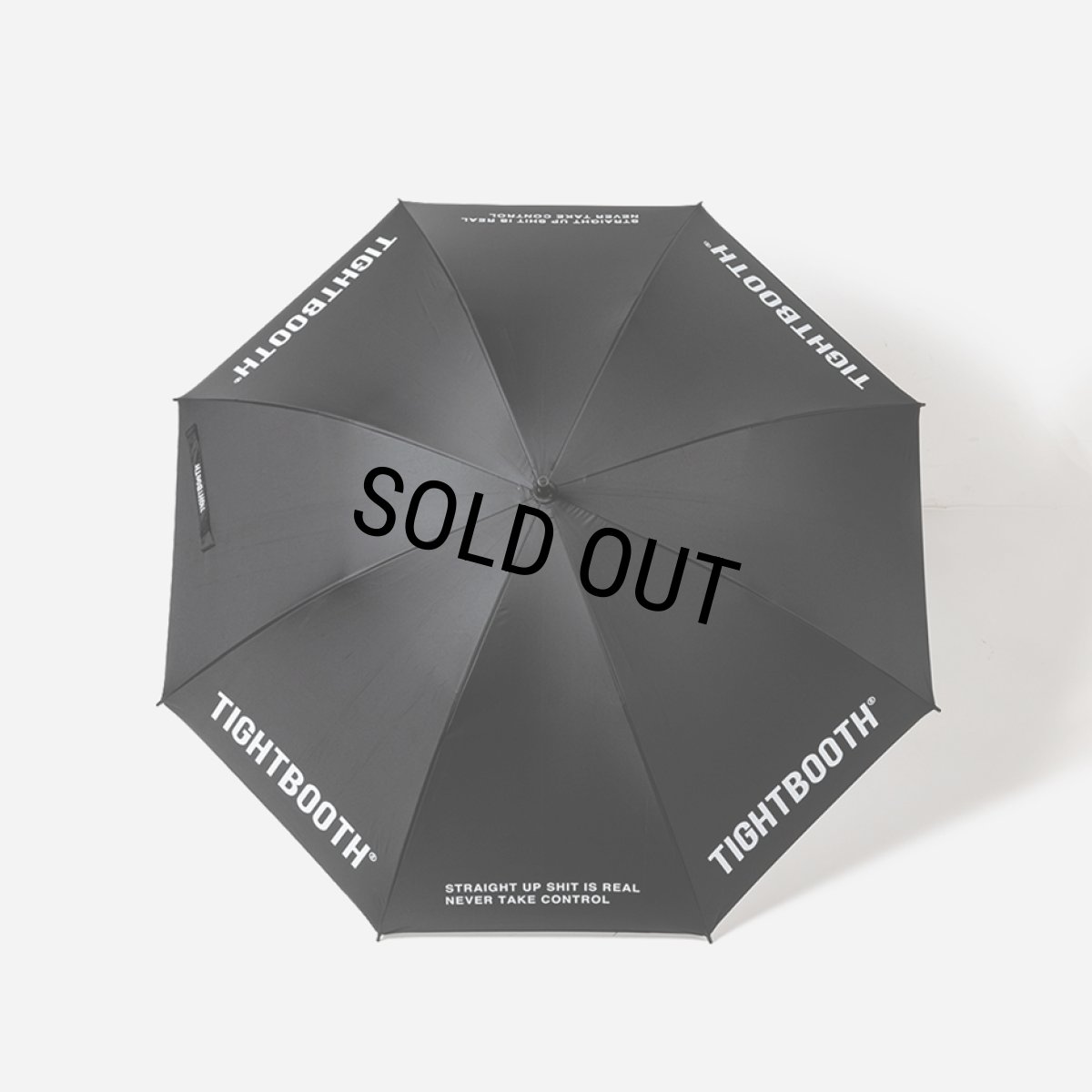 画像4: TIGHTBOOTH/LABEL LOGO UMBRELLA（Black）［アンブレラ-26春夏］ (4)