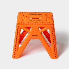 画像2: TIGHTBOOTH/LABEL LOGO FOLDING STOOL（Orange）［フォールディングスツール-26春夏］ (2)