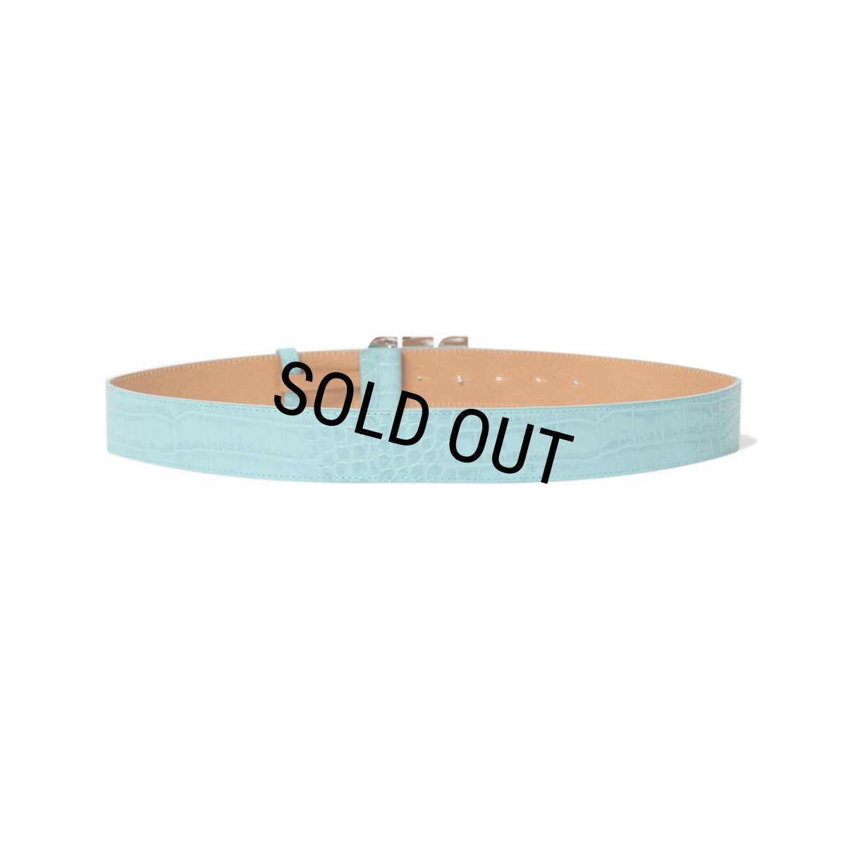 画像2: BlackEyePatch/CROCODILE LETTERS BELT（TURQUOISE） (2)