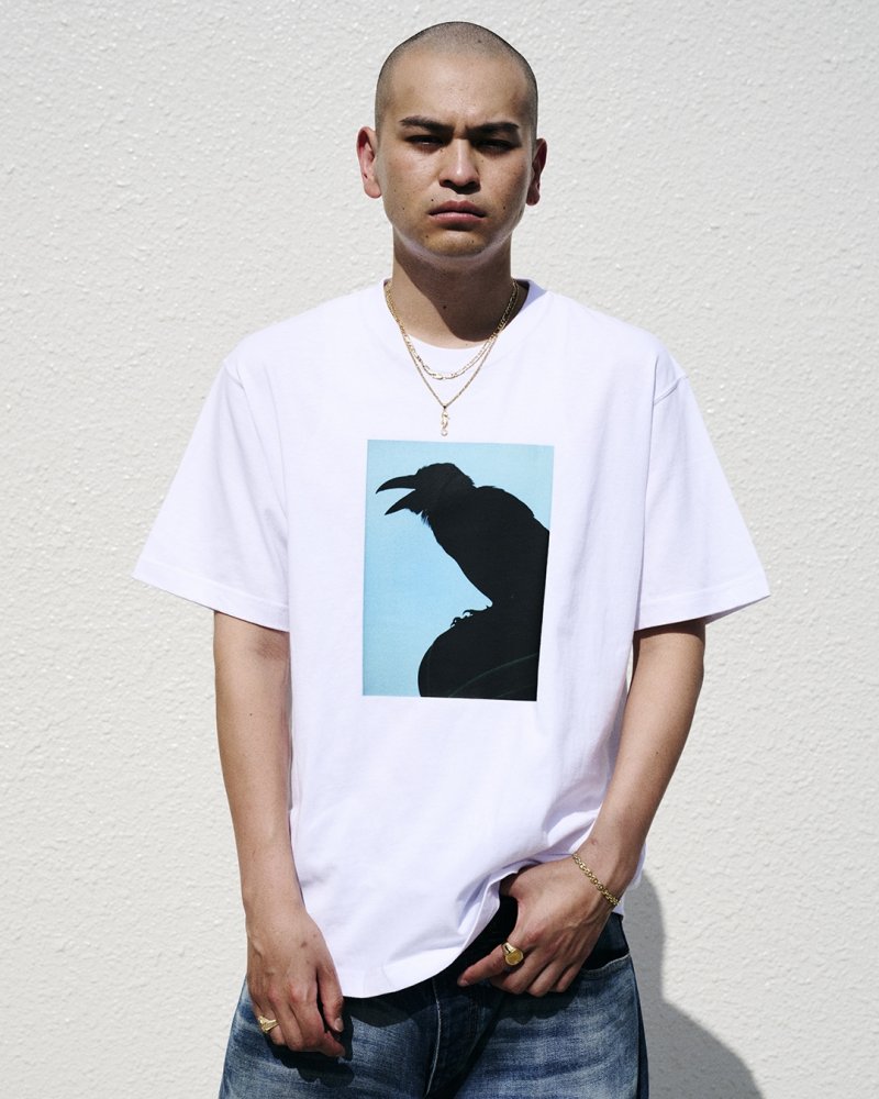 画像3: BlackEyePatch/JIRO KONAMI CROW PHOTO TEE(WHITE)