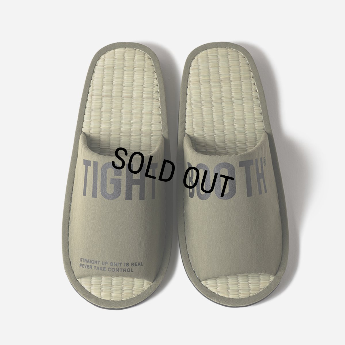 画像1: TIGHTBOOTH/BIG LABEL ROOM SANDAL（Olive）［ルームサンダル-26春夏］ (1)
