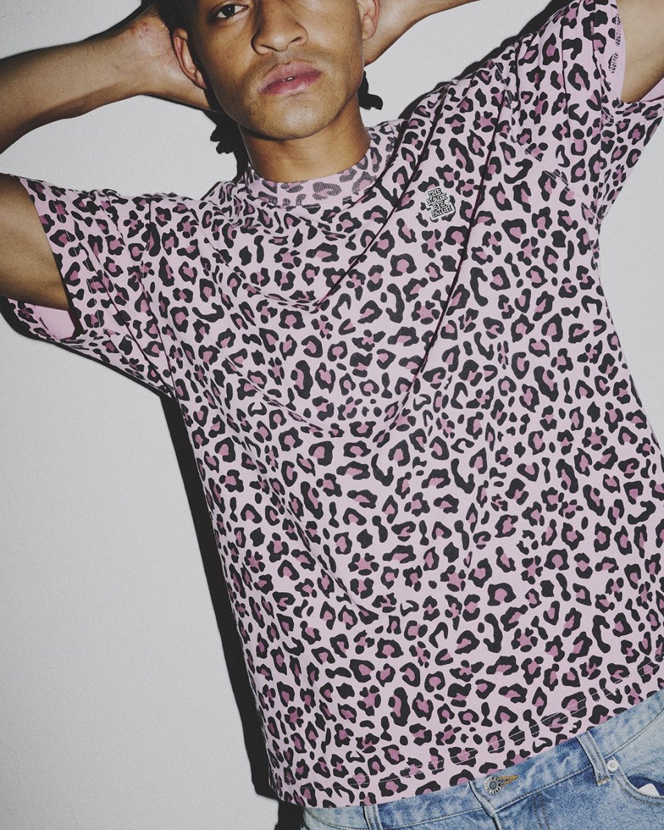画像3: BlackEyePatch/LEOPARD PATTERNED SMALL OG TEE（PINK） (3)