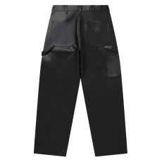 画像2: BlackEyePatch/FAUX LEATHER EXTRA BAGGY DOUBLE KNEE PANTS（BLACK） (2)