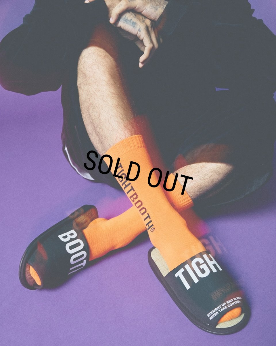 画像4: TIGHTBOOTH/BIG LABEL ROOM SANDAL（Black）［ルームサンダル-26春夏］ (4)