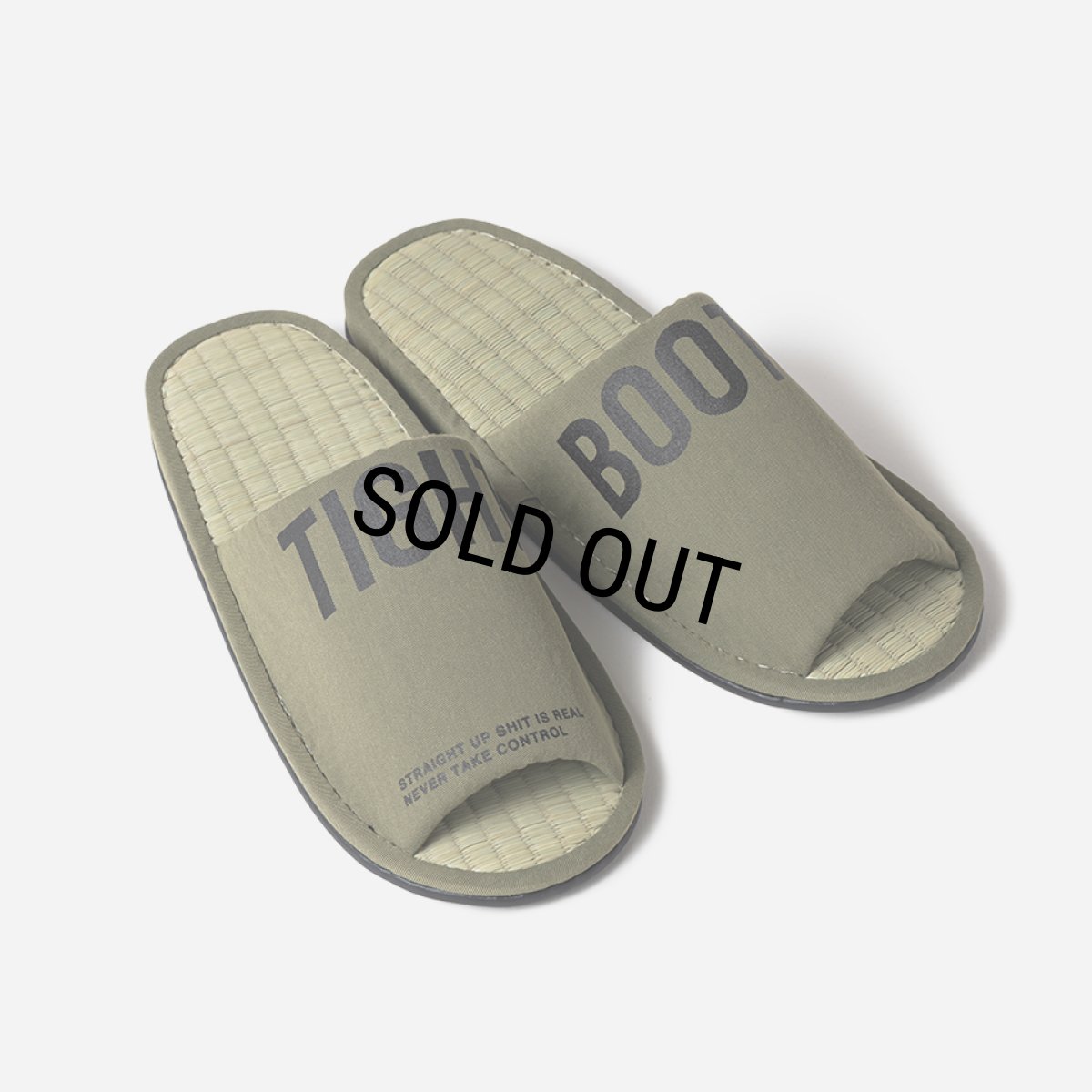画像2: TIGHTBOOTH/BIG LABEL ROOM SANDAL（Olive）［ルームサンダル-26春夏］ (2)