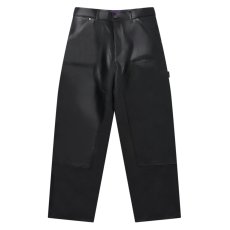 画像1: BlackEyePatch/FAUX LEATHER EXTRA BAGGY DOUBLE KNEE PANTS（BLACK） (1)