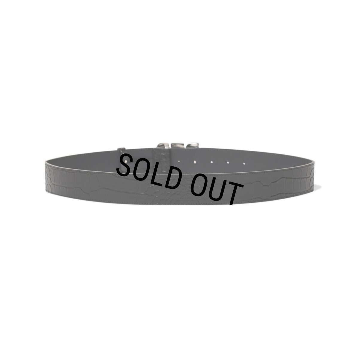 画像2: BlackEyePatch/CROCODILE LETTERS BELT（BLACK） (2)