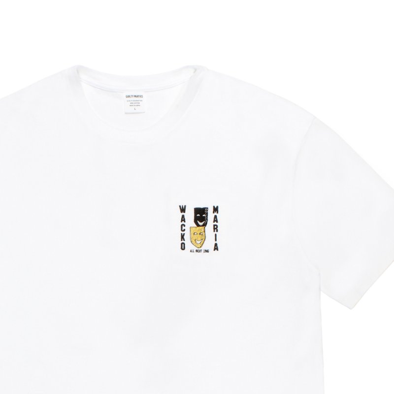 画像3: WACKO MARIA/WASHED HEAVY WEIGHT T-SHIRT（WHITE）［刺繍T-26春夏］