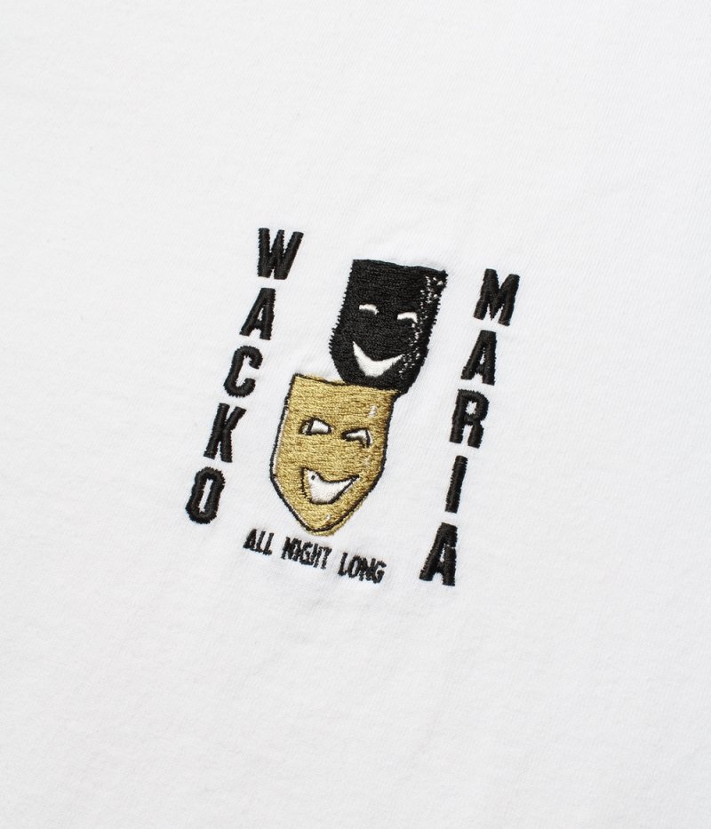 画像3: WACKO MARIA/WASHED HEAVY WEIGHT T-SHIRT（WHITE）［刺繍T-26春夏］