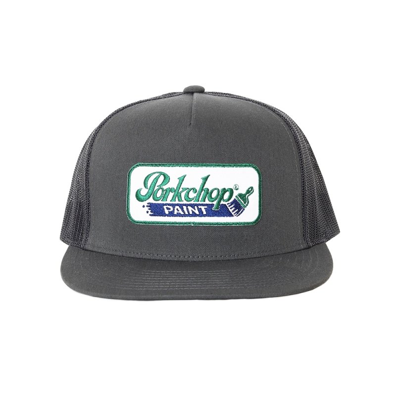 画像1: PORKCHOP/PCP WAPPEN MESH CAP（CHARCOAL）［PCPワッペンメッシュキャップ-26春夏］