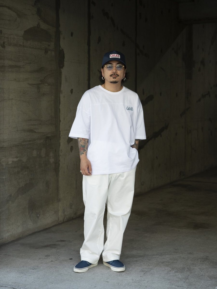 画像5: CALEE/×SHELTECH LOGO FOOT BALL TEE ＜A TYPE＞（WHITE）［フットボールT-26春夏］ (5)