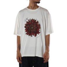 画像4: CALEE/DAHLIA ART TEE ＜MIHO MURAKAMI DESIGN＞（WHITE/RED）［プリントT-26春夏］ (4)