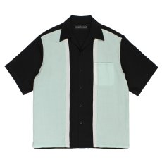 画像1: WACKO MARIA/SWITCHING 50'S OPEN COLLAR SHIRT（LIGHT GREEN）［スイッチング50'Sオープンカラーシャツ-26春夏］ (1)