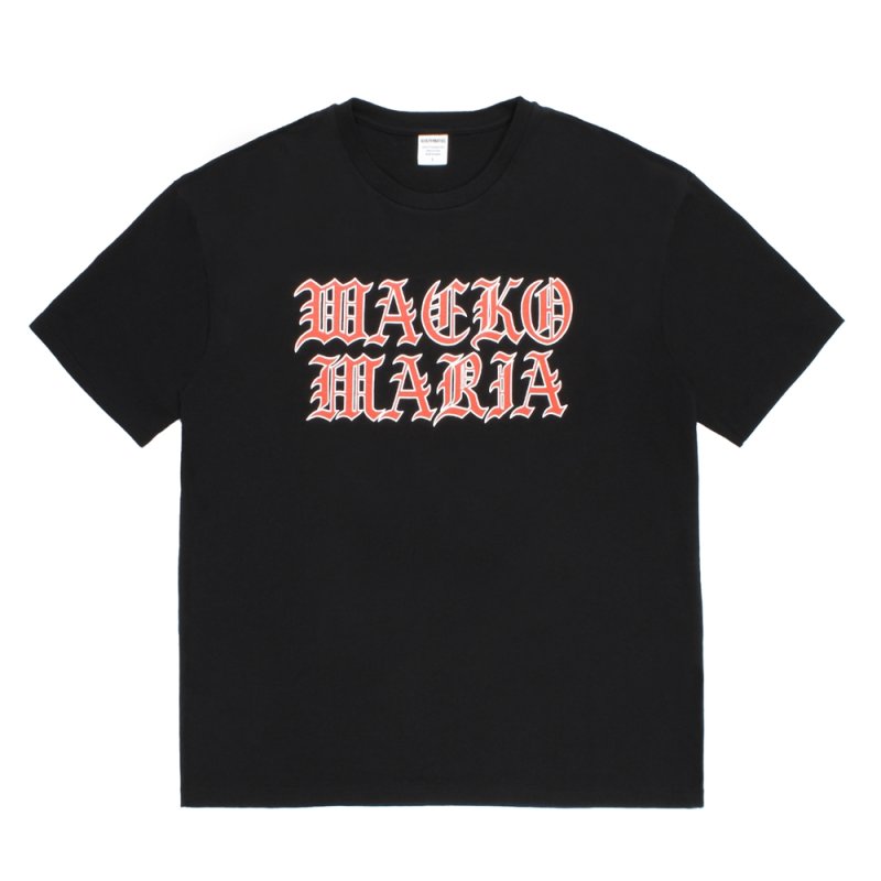 画像1: WACKO MARIA/WASHED HEAVY WEIGHT T-SHIRT（BLACK）［プリントT-26春夏］