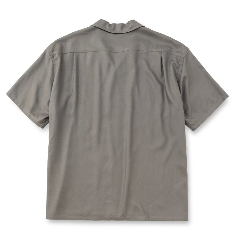 画像2: CALEE/EMBROIDERY SNAKE S/S SH ＜MIHO MURAKAMI DESIGN＞（CHARCOAL）［スネーク刺繍シャツ-26春夏］