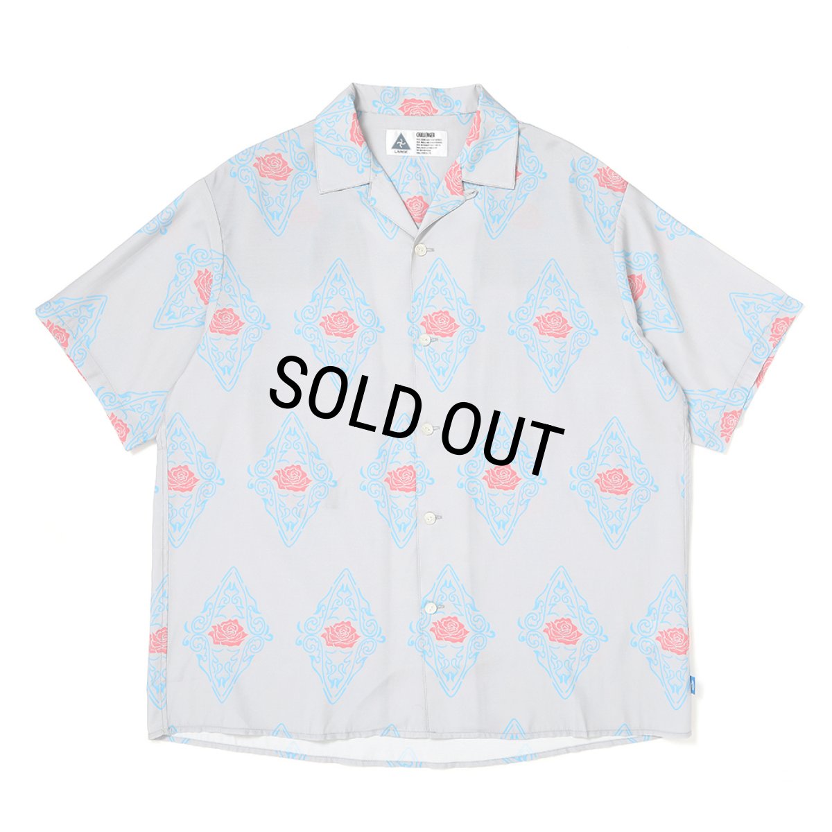 画像1: CHALLENGER/ROSE SHIRT（GRAY）［ローズシャツ-26春夏］ (1)