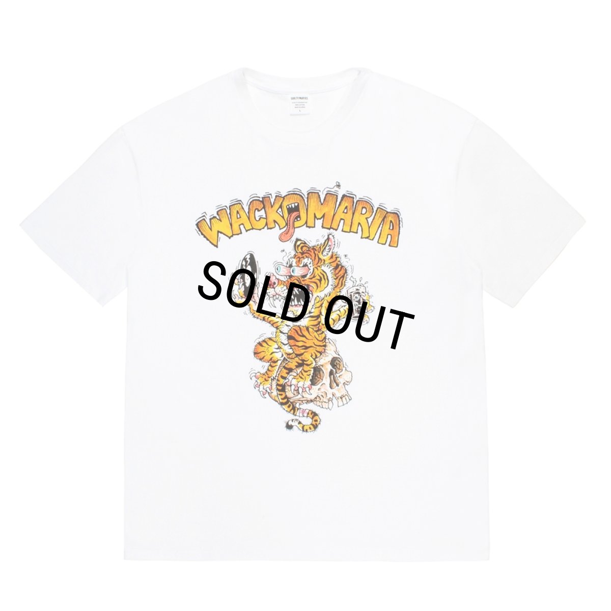 画像1: WACKO MARIA/TIM LEHI / WASHED HEAVY WEIGHT T-SHIRT（WHITE）［プリントT-26春夏］ (1)