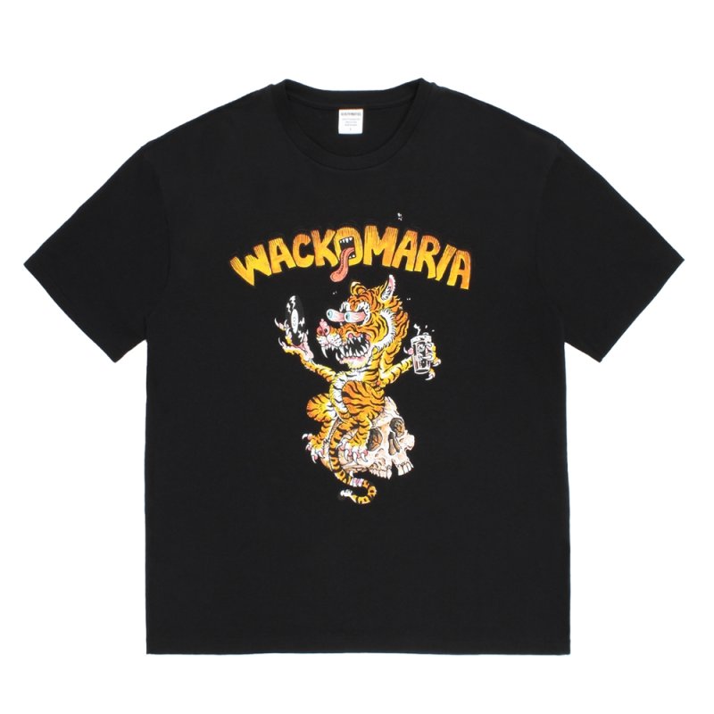 画像1: WACKO MARIA/TIM LEHI / WASHED HEAVY WEIGHT T-SHIRT（BLACK）［プリントT-26春夏］
