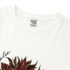 画像2: CALEE/DAHLIA ART TEE ＜MIHO MURAKAMI DESIGN＞（WHITE/RED）［プリントT-26春夏］ (2)