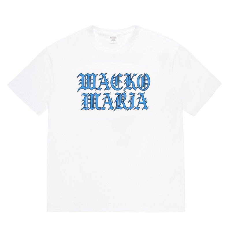 画像1: WACKO MARIA/WASHED HEAVY WEIGHT T-SHIRT（WHITE）［プリントT-26春夏］