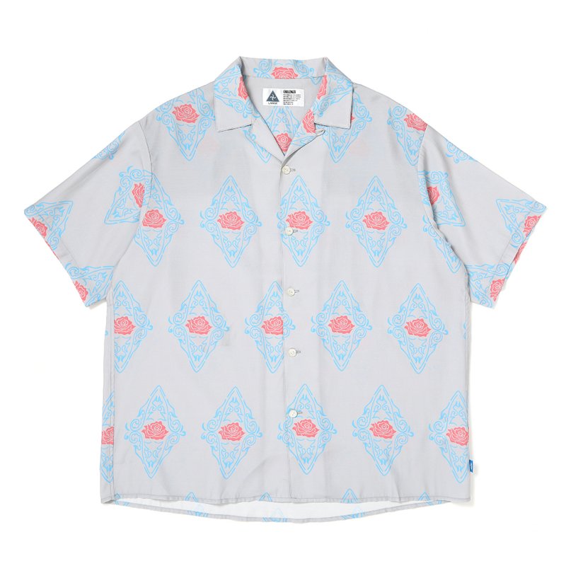 画像1: CHALLENGER/ROSE SHIRT（GRAY）［ローズシャツ-26春夏］