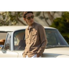 画像2: RATS/SASHIKO DOBBY SHIRT（BROWN）［サシコドビーシャツ-26春夏］ (2)