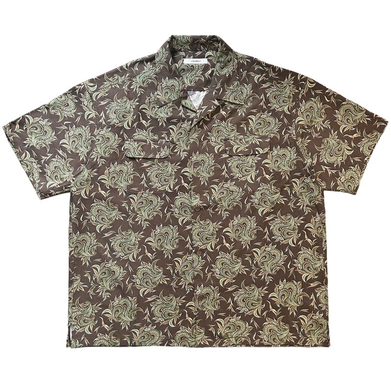 画像1: exodus brand/BUDS PAISLEY HAWAIIAN SHIRT（BROWN）［バッズペイズリーハワイアンシャツ-26春夏］