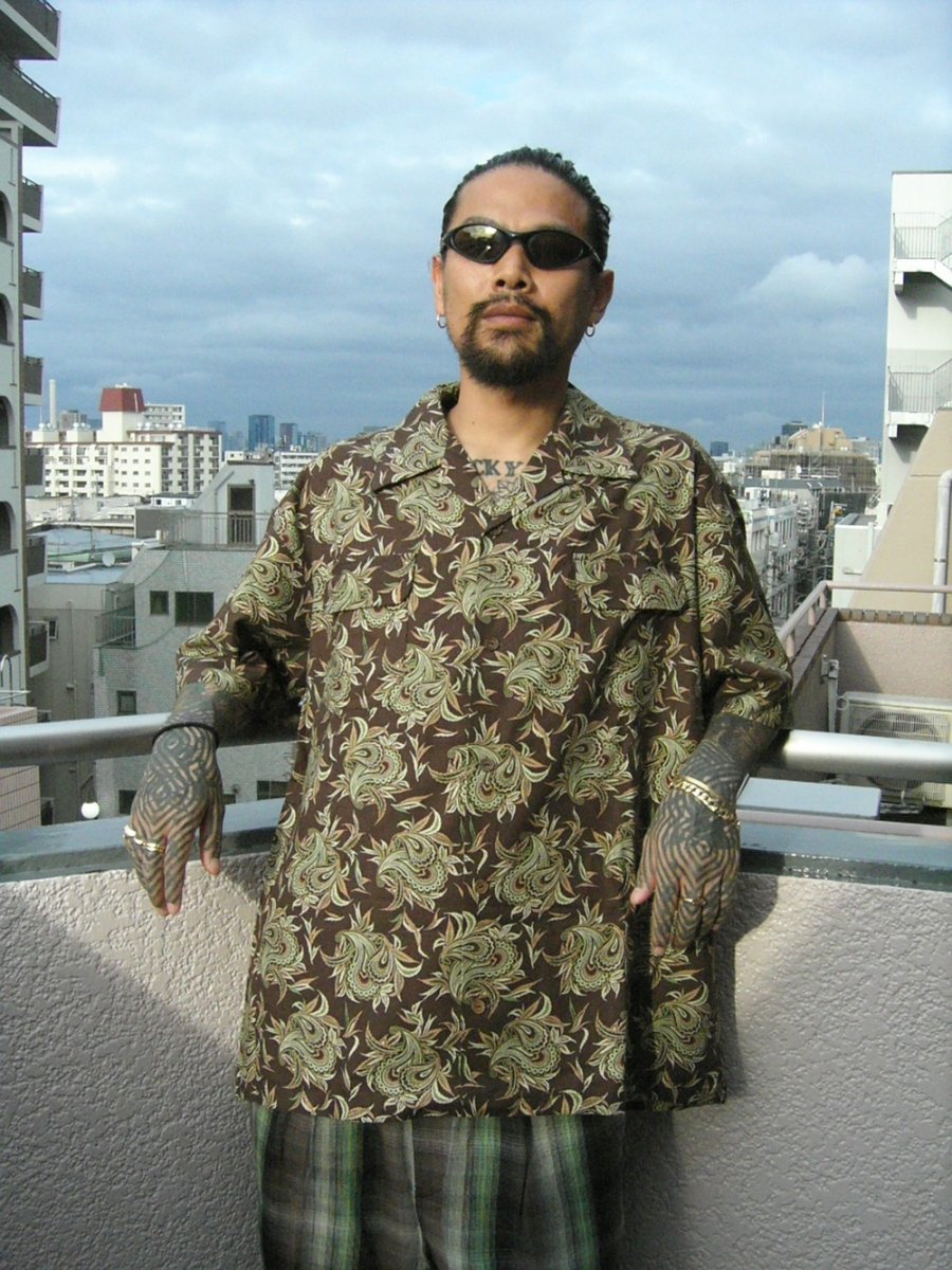 画像3: exodus brand/BUDS PAISLEY HAWAIIAN SHIRT（BROWN）［バッズペイズリーハワイアンシャツ-26春夏］ (3)