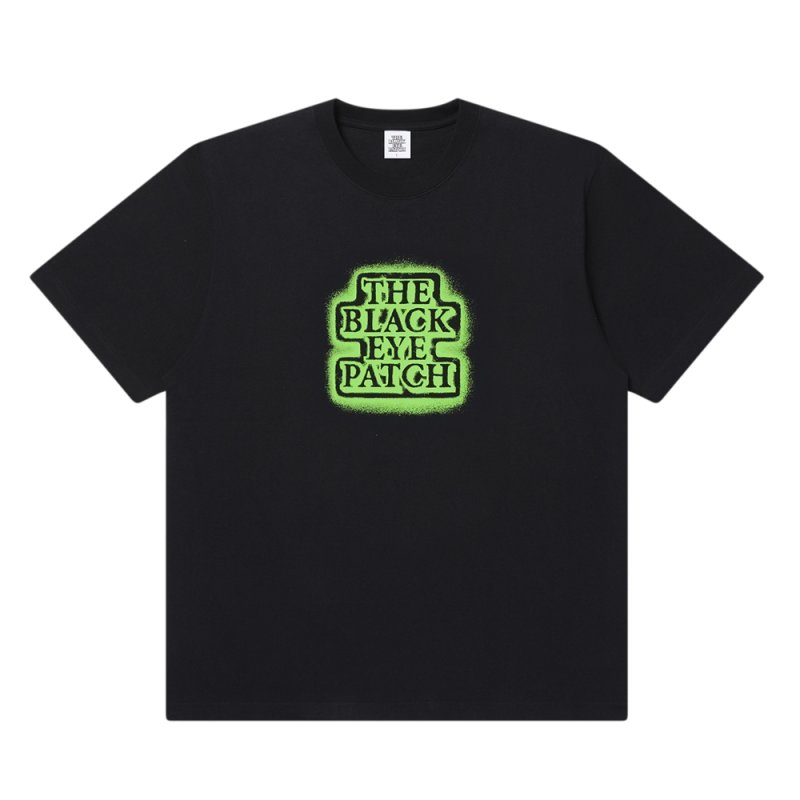 画像1: BlackEyePatch/GLOW IN THE DARK SPRAYED OG LABEL TEE（BLACK）