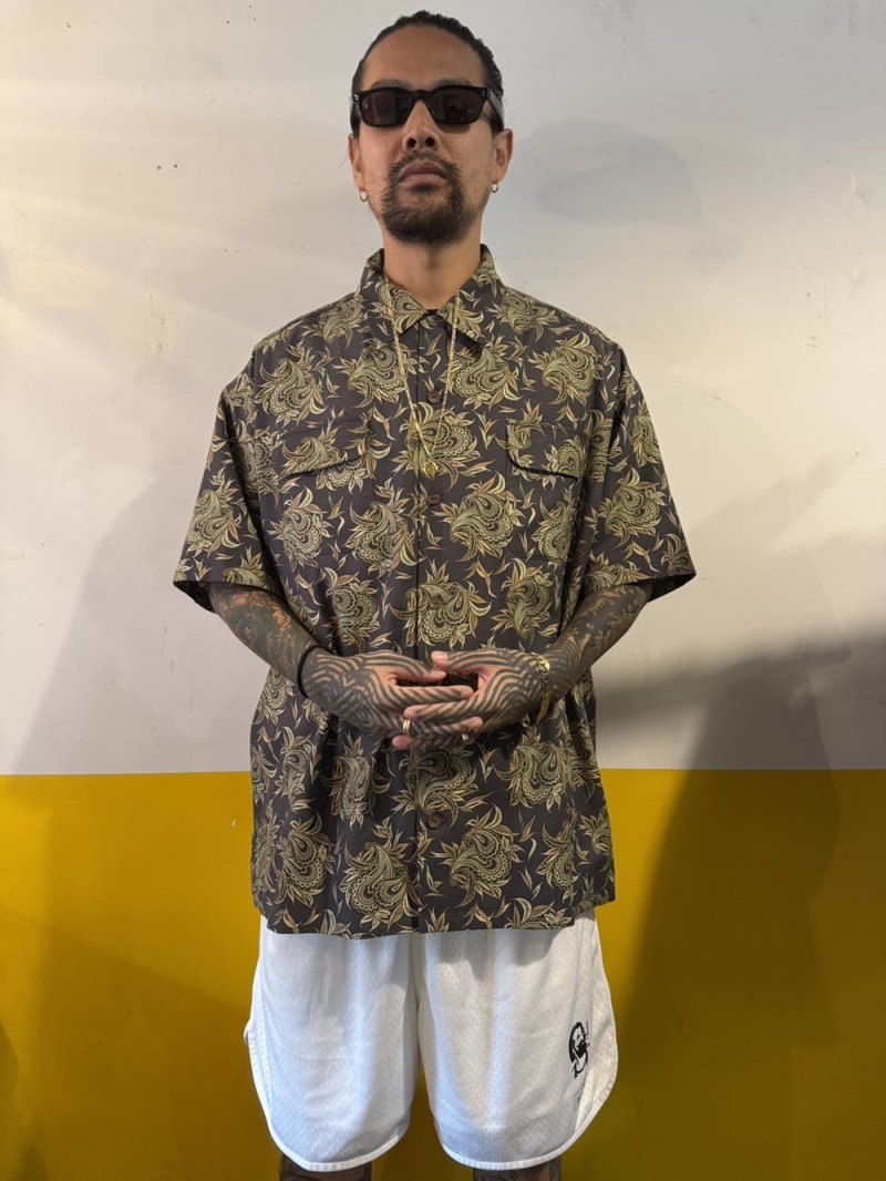画像3: exodus brand/BUDS PAISLEY HAWAIIAN SHIRT（CHARCOAL）［バッズペイズリーハワイアンシャツ-26春夏］