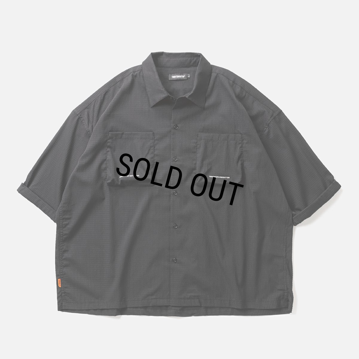 画像1: TIGHTBOOTH/SEERSUCKER ROLL UP SHIRT（Black）［シアサッカーロールアップシャツ-26夏］ (1)