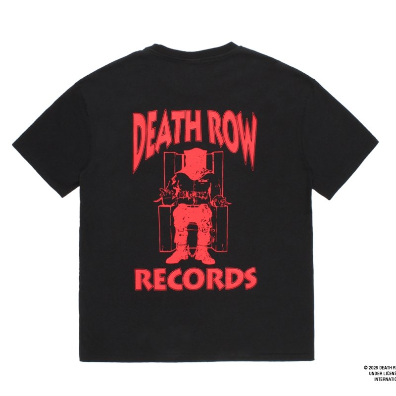 画像2: WACKO MARIA/DEATH ROW RECORDS / WASHED HEAVY WEIGHT T-SHIRT（BLACK）［刺繍+プリントT-26春夏］