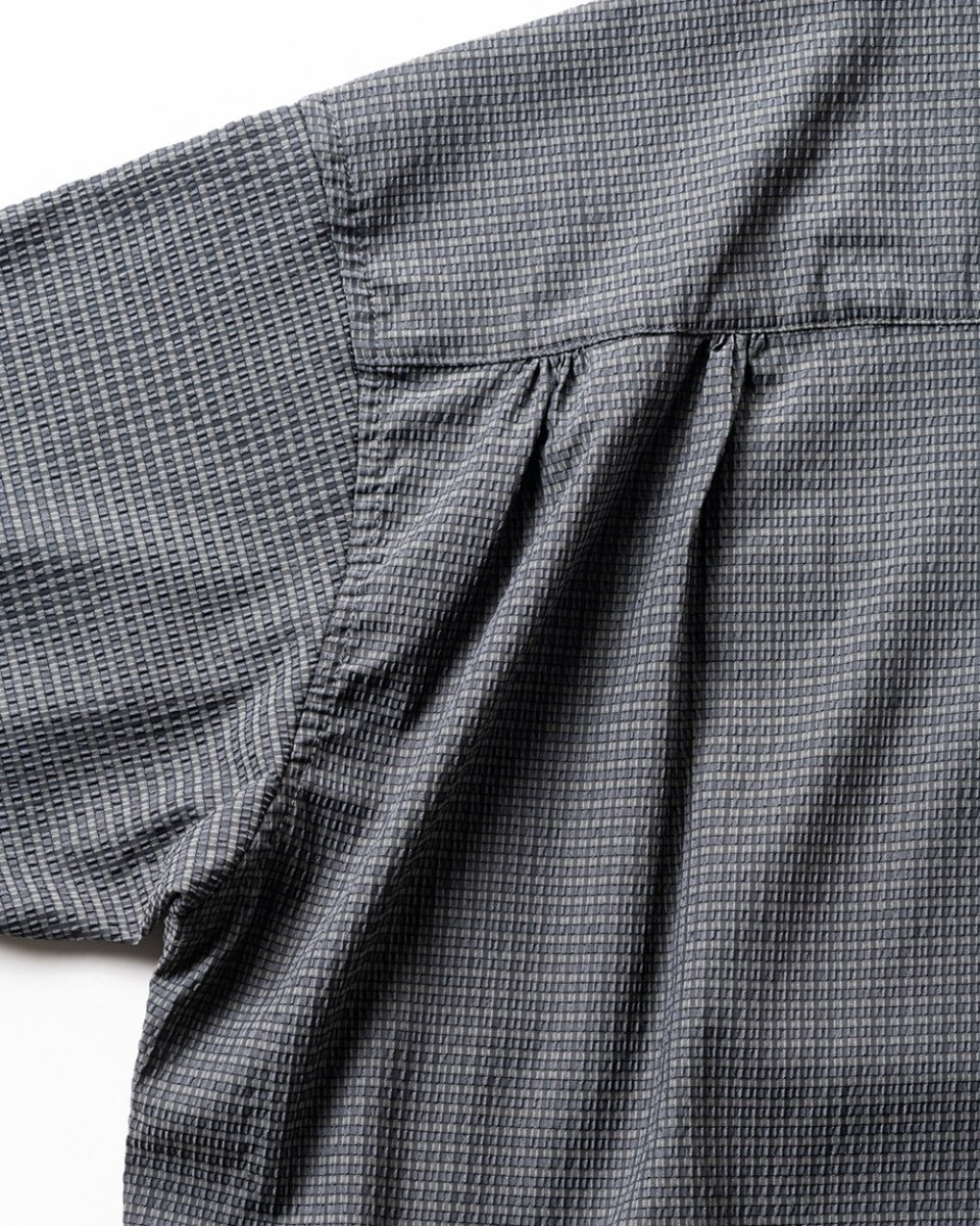 画像10: TIGHTBOOTH/SEERSUCKER ROLL UP SHIRT（Gray）［シアサッカーロールアップシャツ-26夏］ (10)