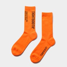 画像1: TIGHTBOOTH/LABEL LOGO SOCKS（Orange）［ラベルロゴソックス-26春夏］ (1)