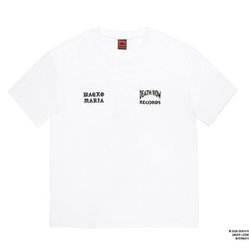画像1: WACKO MARIA/DEATH ROW RECORDS / WASHED HEAVY WEIGHT T-SHIRT（WHITE）［刺繍+プリントT-26春夏］
