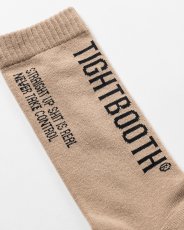 画像2: TIGHTBOOTH/LABEL LOGO SOCKS（Beige）［ラベルロゴソックス-26春夏］ (2)
