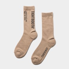 画像1: TIGHTBOOTH/LABEL LOGO SOCKS（Beige）［ラベルロゴソックス-26春夏］ (1)