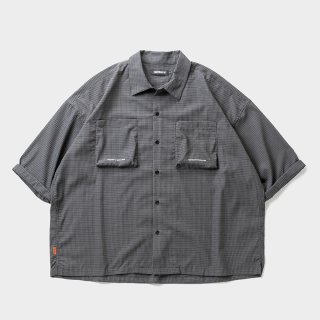TIGHTBOOTH/SEERSUCKER ROLL UP SHIRT（Gray）［シアサッカーロール